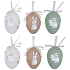 Jajko zajączek do zawieszenia 6 cm, 6 sztuk w zestawie