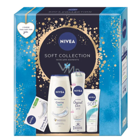 Nivea Soft Collection Soft krem w tubie 75 ml + Nivea Creme Soft żel pod prysznic 250 ml + Nivea Original Care antyperspirant spray 150 ml + Nivea Creme Soft mydło toaletowe 100 ml, zestaw kosmetyczny