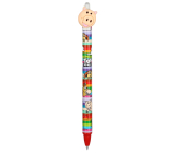 Colorino Gumowalne pióro Przygoda zabawek świnka, niebieski wkład 0,5 mm
