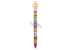 Colorino Gumowalne pióro Przygoda zabawek świnka, niebieski wkład 0,5 mm