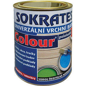 Sokrates Colour pololesk uniwersalna farba na drewno i metal, 0110 szary, 0,7 kg