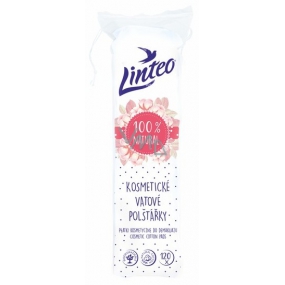 Linteo 100% Natural kosmetyczne waciki do demakijażu 120 sztuk