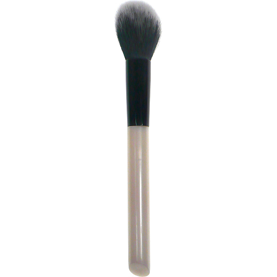 Kosmetický štětec se syntetickými štětinami na pudr černo-šedý 19 cm