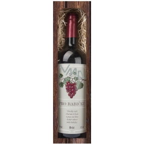 Bohemia Gifts Merlot Pro babičku červené dárkové víno 750 ml