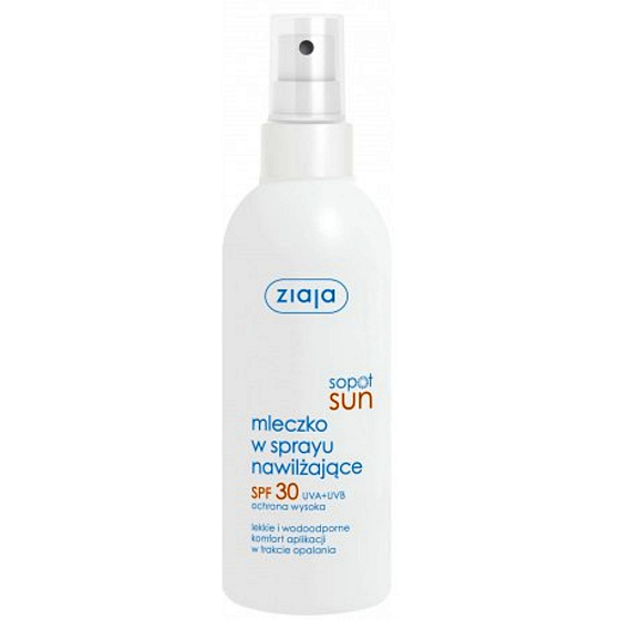 Ziaja Sun SPF 30 UVA+UVB voděodolné hydratační mléko na opalování 170 ml