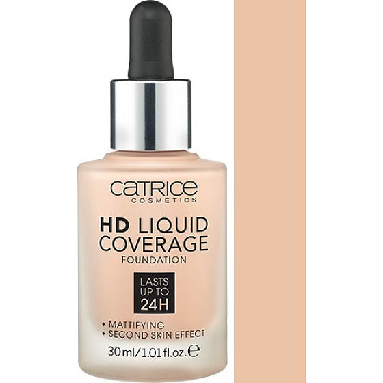 Catrice HD Liquid Coverage Foundation make-up 010 Jasny Bež 30 ml
