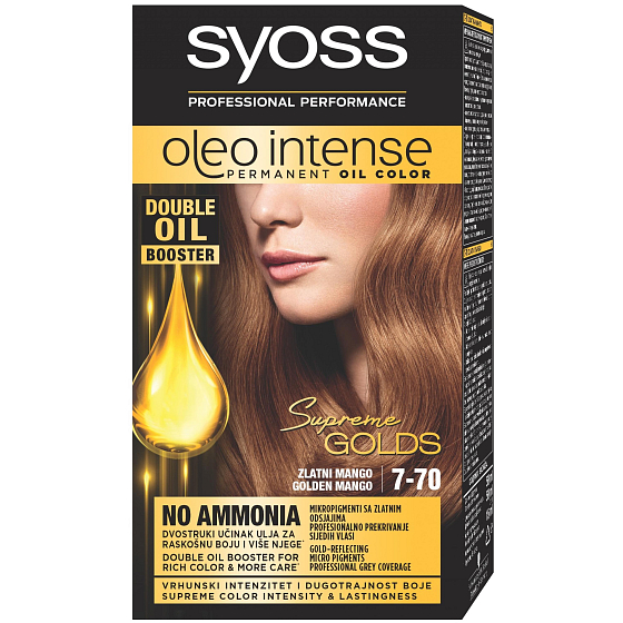 Syoss Oleo Intense Color barva na vlasy bez amoniaku 7-70 Zlaté mango