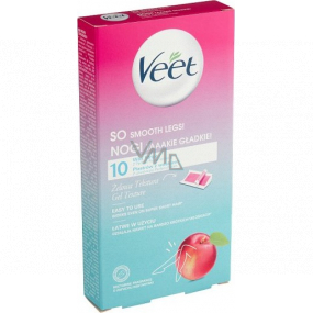 Veet Woskowe paski do depilacji z żelową teksturą i nektarynką 10 sztuk