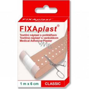 Fixaplast Classic opatrunek tkany z siatka niepodzielny 1 m x 6 cm Fixaplast Classic opatrunek tkany z siatka niepodzielny 1 m x 6 cm