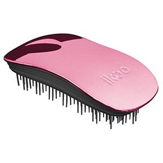 Ikoo Home Metallic Kartáč na vlasy podle čínské medicíny světle růžovo-černý