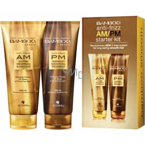 Alterna Bamboo Smooth Anti-Frizz AM/PM Starter Kit set pro uhlazení nepoddajných vlasů 2 x 150 ml, dárková sada Alterna Bamboo Smooth Anti-Frizz AM/PM Starter Kit set pro uhlazení nepoddajných vlasů 2 x 150 ml, dárková sada