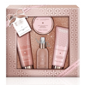 Baylis & Harding Jojoba, Hedvábí a Mandlový olej tělové mléko 100 ml + sprchový krém 100 ml + tělový sprej 50 ml + tělové máslo 50 ml Péče o tělo kosmetická sada