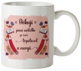 Bohemia Gifts Keramický hrnek z nadrukiem Dziękuję pani nauczycielko 350 ml