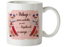 Bohemia Gifts Keramický hrnek z nadrukiem Dziękuję pani nauczycielko 350 ml