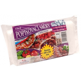 V&CH Obal Popisovací sácíky czarne z mikrotenu k zamraźovaniu, blokowane, extra silne 0,015 mm 200 x 300 mm 50 sztuk