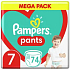 Pampers Pants velikost 7, 17+ kg plenkové kalhotky 74 kusů