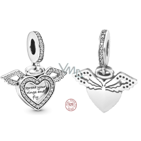 Zawieszka ze srebra próby 925 Anioł skrzydła, rozwiń i leć, element do bransoletki symbol Zawieszka ze srebra próby 925 Anioł skrzydła, rozwiń i leć, element do bransoletki symbol