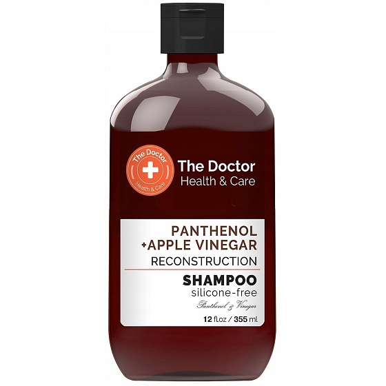 The Doctor Health & Care Panthenol + Apple Vinegar Reconstruction regenerační šampon pro poškozené vlasy 355 ml