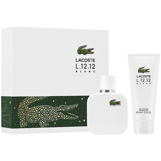 Lacoste L.12.12 Blanc toaletní voda 50 ml + sprchový gel 100 ml, dárková sada pro muže