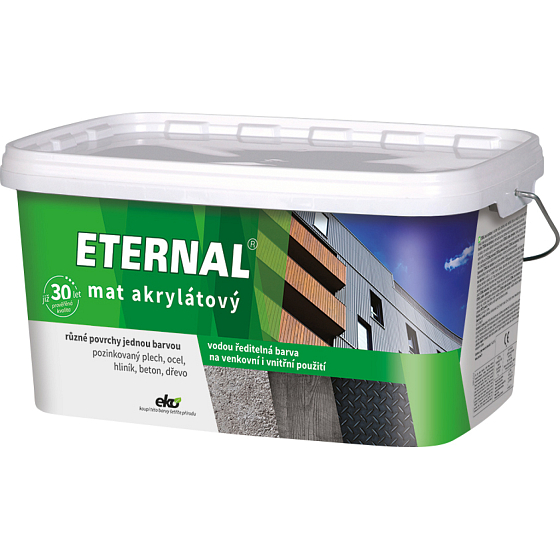 Eternal mat akrylátowy uniwersalny kolor do drewna, metalu, betonu, 13 czarny, 5 kg