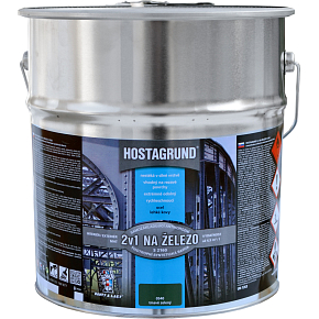Hostagrund 2v1 S2160 podkład i zewnętrzna farba na metal, 0199 czarna, 9 l