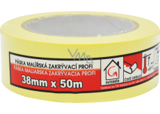 Mako Komfort lepicí páska zakrývací hladký krep, 7 dní, do 60 °C, 38 mm × 50 m