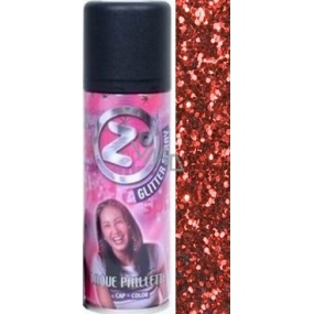 Zo Cool Glitter Sprej glitry na vlasy a tělo Red 125 ml Zo Cool Glitter Sprej glitry na vlasy a tělo Red 125 ml