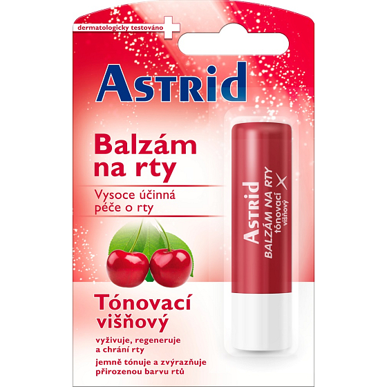 Astrid Tónovací višňový balzám na rty 4,2 g