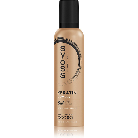 Syoss Keratin Style Perfection, pěnové tužidlo extra silná fixace 4, 250 ml