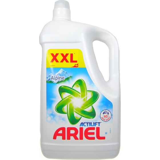 Ariel Actilift Alpine tekutý prací gel na bílé prádlo 63 dávek 4,41 l
