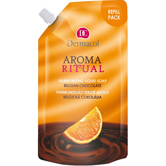 Dermacol Aroma Ritual Belgická čokoláda Harmonizující mýdlo na ruce náhradní náplň 500 ml