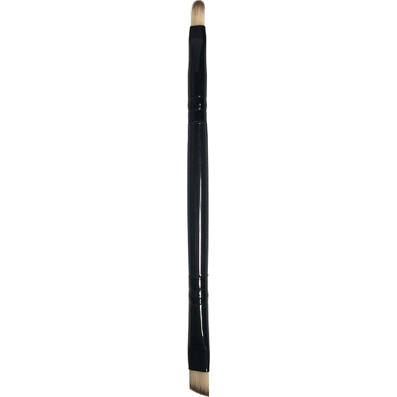 Kosmetický štětec se syntetickými štětinami oboustranný šikmý/zaoblený černý 12,5 cm 1 kus