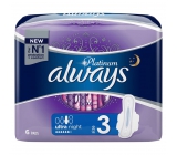 Always Platinum Ultra Night podpůrné vložky s křidélky 6 kusů