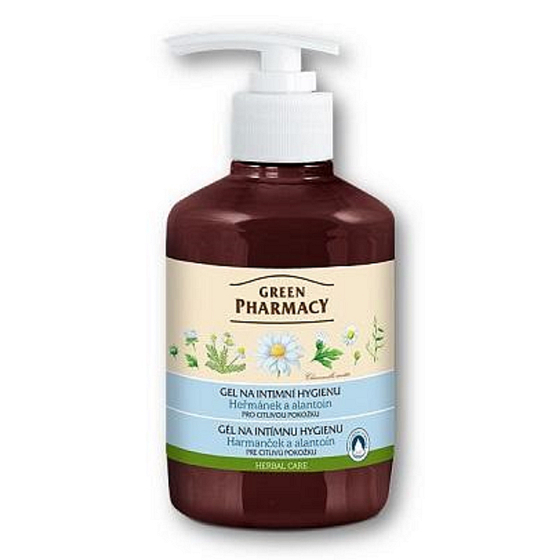 Green Pharmacy Rumianek i żel Allantoin do higieny intymnej dla wrażliwej skóry 370 ml