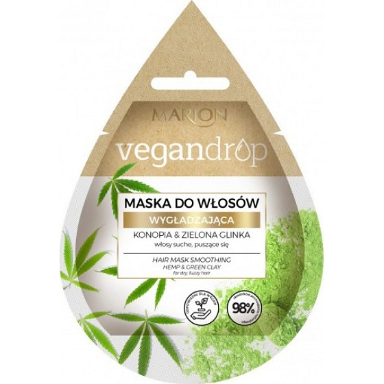 Marion Vegan Drop Konopie & zielony sok wygładzająca maska do suchych, kręconych włosów 20 ml