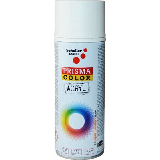 Schuller Eh klar Prisma Color Lack akrylowy spray R9016 Biały mat 400 ml