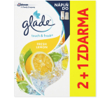 Glade One Touch Fresh Lemon - Svěží citron mini sprej náhradní náplň osvěžovač vzduchu 3 x 10 ml