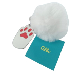Albi Chlupatá klíčenka biała Packa 8 cm