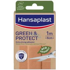 Hansaplast Green & Protect zrównoważony opatrunek tekstylny 1 m x 6 cm Hansaplast Green & Protect zrównoważony opatrunek tekstylny 1 m x 6 cm