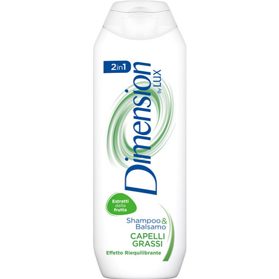 Dimension by LUX 2w1 szampon i balsam do włosów przetłuszczających się, 250 ml