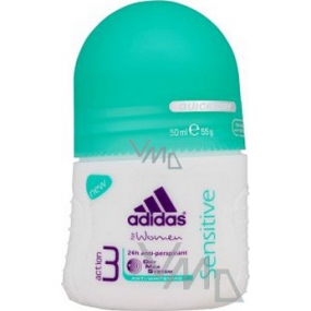 Adidas Action 3 Sensitive kuličkový antiperspirant deodorant roll-on pro ženy 50 ml
