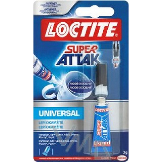 Loctite Super Attak Unviversal voděodolné sekundové lepidlo 3 g