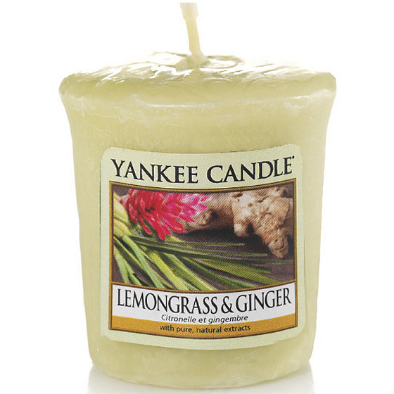 Yankee Candle Lemongrass & Ginger - Citrónová tráva a zázvor vonná svíčka votivní 49 g