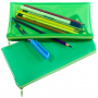 Donau Gimboo školní pouzdro se zipem PVC zelené omyvatelné 21,5 x 11 cm