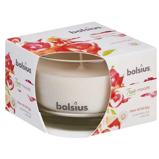 Bolsius True Scents New Energy - Nová energie vonná svíčka ve skle 90 x 63 mm