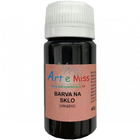 Art e Miss Farba do szkła witrażowa transparentna 14 czarna 40 g