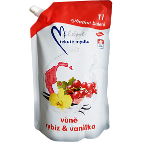 Miléne Rybíz i wanilia płynne mydło, napełnienie, 1 l Miléne Rybíz i wanilia płynne mydło, napełnienie, 1 l