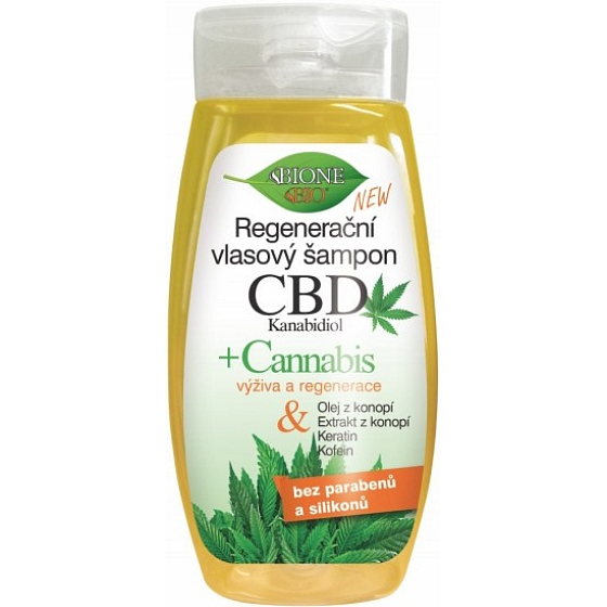 Bione Cosmetics CBD Kanabidiol regenerujący szampon do wszystkich rodzajów włosów 260 ml