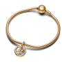 Charm Srebrny 925 Pozłacany znak zodiaku Panna, zawieszka na bransoletkę