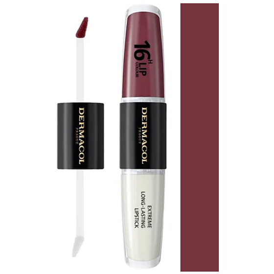Dermacol 16H Lip Colour 2w1 długotrwały kolor do ust i błyszczyk 12 2 x 4 ml